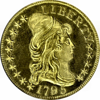 1795 Small Eagle $5 Obverse